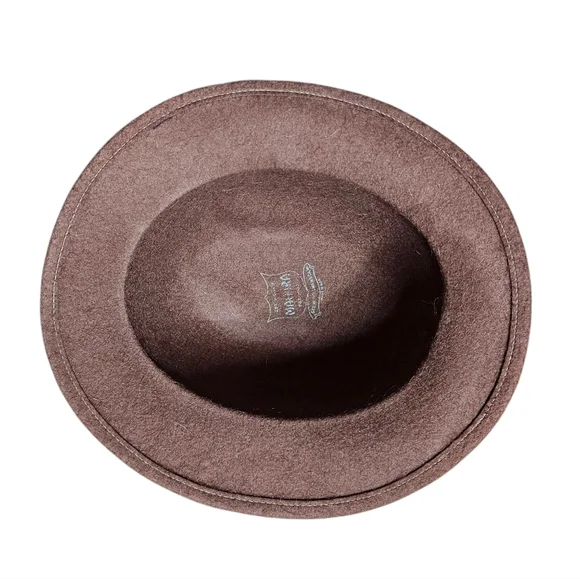 Vintage Brown Mohair Wool Felt Cloche Hat | 1970s Made in USA | Rope Trim - Picture 6 of 7